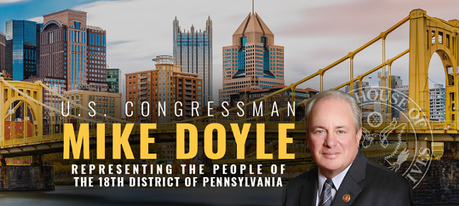 Rep. Mike Doyle holding a telephone town hall on coronavirus assistance on April 2