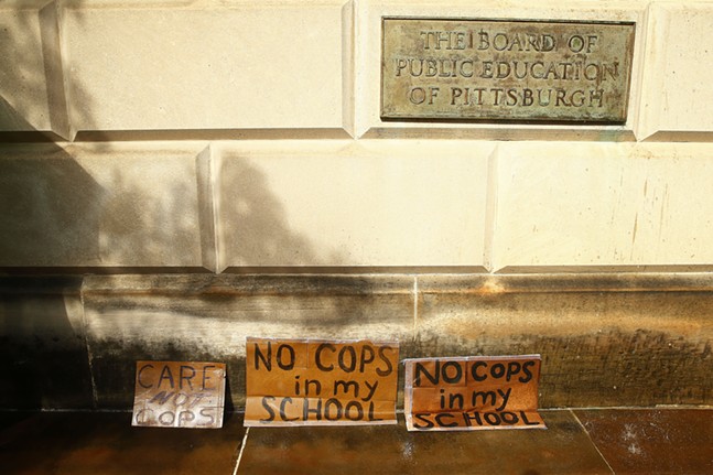 Photos: Protesters gather in Oakland to demand removal of police officers from Pittsburgh Public Schools (14)