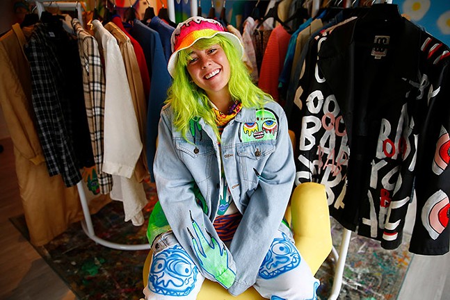 Anika Ignozzi of OOH BABY brings her hand-painted, upcycled clothing to new Millvale storefront