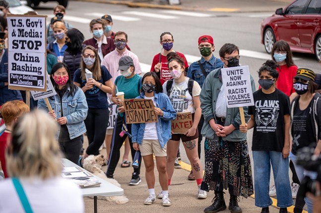 PHOTOS: Pittsburghers gather for Stop Anti-Asian Violence, Stop China-Bashing protest