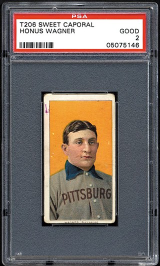 A baseball card of Pittsburgh Pirates great Honus Wagner shatters record