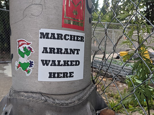 Who is Marcher Arrant and why did he walk all over Pittsburgh?