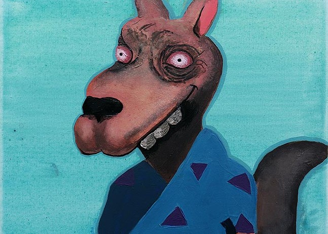 VaultArt Studio artist Darian Johnson turns beloved animation into grotesque paintings