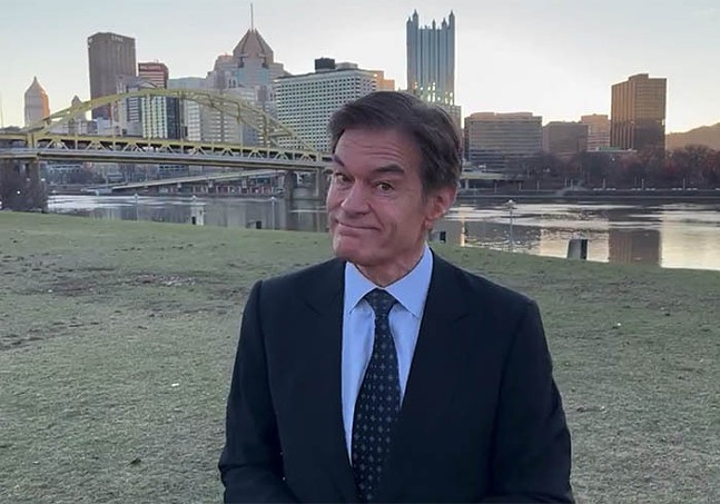 Senate candidate Oz in Pittsburgh says he likes “beer and sandwiches”