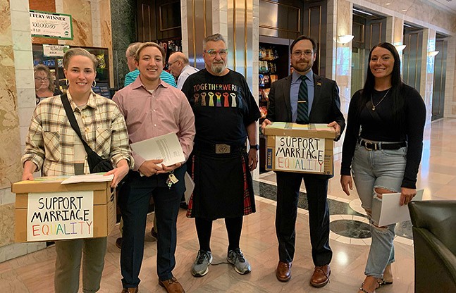 Local LGBTQ activists deliver thousands of letters supporting Respect for Marriage Act