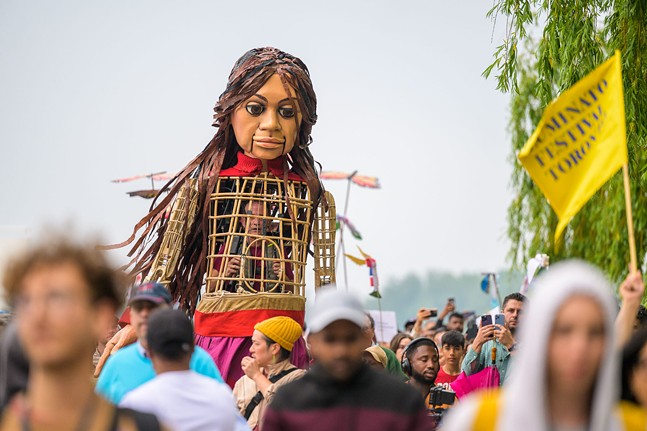 A giant puppet comes to Pittsburgh, and, with it, recognition of child refugees