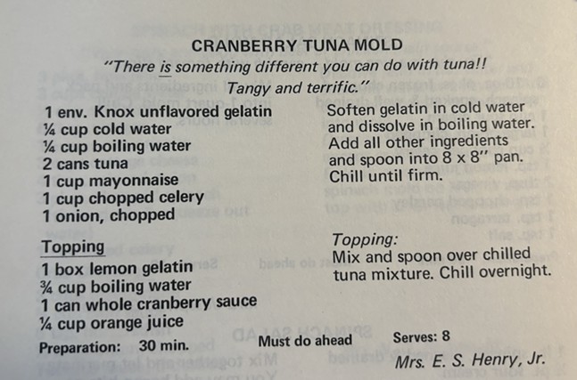 Yinzer Yums of Yesteryear: Cranberry tuna mold circa 1973