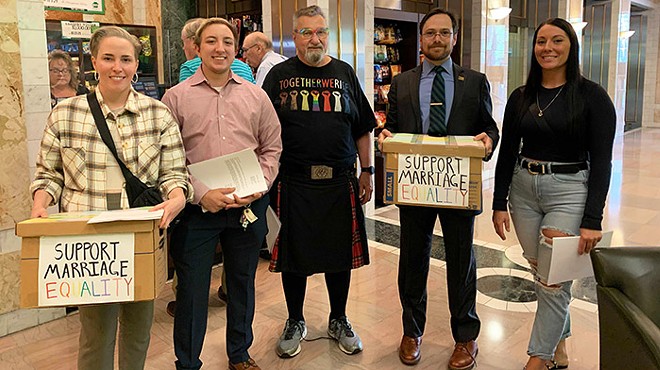 Local LGBTQ activists deliver thousands of letters supporting Respect for Marriage Act
