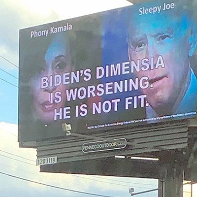 Fayette County, Pa. billboard attacking Biden misspells “dimensia”