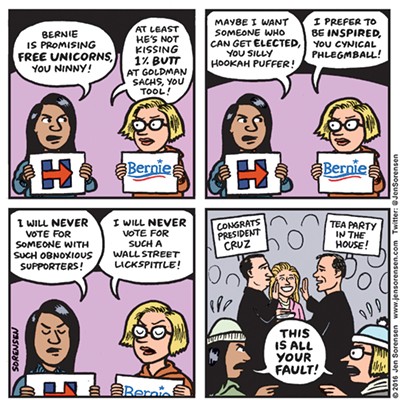 Our favorite Election 2016 comics from our weekly syndicated cartoonist Jen Sorensen